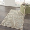 image:imageNourison Home Aloha Ivory Navy 710 x 106 Area Rug  Easy Clean Non Shedding Bed Room Living Room Dining Room Kitchen 8 x 11Natural