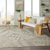 image:imageNourison Home Aloha Ivory Navy 710 x 106 Area Rug  Easy Clean Non Shedding Bed Room Living Room Dining Room Kitchen 8 x 11Natural