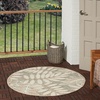 image:imageNourison Home Aloha Ivory Navy 710 x 106 Area Rug  Easy Clean Non Shedding Bed Room Living Room Dining Room Kitchen 8 x 11Natural