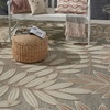 image:imageNourison Home Aloha Ivory Navy 710 x 106 Area Rug  Easy Clean Non Shedding Bed Room Living Room Dining Room Kitchen 8 x 11Natural