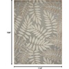 image:imageNourison Home Aloha Ivory Navy 710 x 106 Area Rug  Easy Clean Non Shedding Bed Room Living Room Dining Room Kitchen 8 x 11Natural