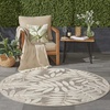 image:imageNourison Home Aloha Ivory Navy 710 x 106 Area Rug  Easy Clean Non Shedding Bed Room Living Room Dining Room Kitchen 8 x 11Natural