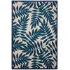 image:imageNourison Home Aloha Ivory Navy 710 x 106 Area Rug  Easy Clean Non Shedding Bed Room Living Room Dining Room Kitchen 8 x 11Navy