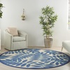 image:imageNourison Home Aloha Ivory Navy 710 x 106 Area Rug  Easy Clean Non Shedding Bed Room Living Room Dining Room Kitchen 8 x 11Navy