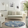 image:imageNourison Home Aloha Ivory Navy 710 x 106 Area Rug  Easy Clean Non Shedding Bed Room Living Room Dining Room Kitchen 8 x 11Navy