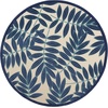 image:imageNourison Home Aloha Ivory Navy 710 x 106 Area Rug  Easy Clean Non Shedding Bed Room Living Room Dining Room Kitchen 8 x 11Navy