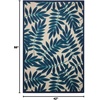 image:imageNourison Home Aloha Ivory Navy 710 x 106 Area Rug  Easy Clean Non Shedding Bed Room Living Room Dining Room Kitchen 8 x 11Navy