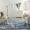 image:imageNourison Home Aloha Ivory Navy 710 x 106 Area Rug  Easy Clean Non Shedding Bed Room Living Room Dining Room Kitchen 8 x 11Navy