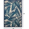 image:imageNourison Home Aloha Ivory Navy 710 x 106 Area Rug  Easy Clean Non Shedding Bed Room Living Room Dining Room Kitchen 8 x 11Navy
