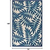 image:imageNourison Home Aloha Ivory Navy 710 x 106 Area Rug  Easy Clean Non Shedding Bed Room Living Room Dining Room Kitchen 8 x 11Navy