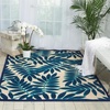 image:imageNourison Home Aloha Ivory Navy 710 x 106 Area Rug  Easy Clean Non Shedding Bed Room Living Room Dining Room Kitchen 8 x 11Navy