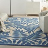 image:imageNourison Home Aloha Ivory Navy 710 x 106 Area Rug  Easy Clean Non Shedding Bed Room Living Room Dining Room Kitchen 8 x 11Navy
