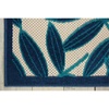 image:imageNourison Home Aloha Ivory Navy 710 x 106 Area Rug  Easy Clean Non Shedding Bed Room Living Room Dining Room Kitchen 8 x 11Navy