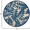 image:imageNourison Home Aloha Ivory Navy 710 x 106 Area Rug  Easy Clean Non Shedding Bed Room Living Room Dining Room Kitchen 8 x 11Navy