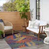image:imageNourison Home Aloha Ivory Navy 710 x 106 Area Rug  Easy Clean Non Shedding Bed Room Living Room Dining Room Kitchen 8 x 11Navy Multicolor