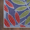 image:imageNourison Home Aloha Ivory Navy 710 x 106 Area Rug  Easy Clean Non Shedding Bed Room Living Room Dining Room Kitchen 8 x 11Navy Multicolor