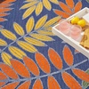 image:imageNourison Home Aloha Ivory Navy 710 x 106 Area Rug  Easy Clean Non Shedding Bed Room Living Room Dining Room Kitchen 8 x 11Navy Multicolor