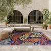 image:imageNourison Home Aloha Ivory Navy 710 x 106 Area Rug  Easy Clean Non Shedding Bed Room Living Room Dining Room Kitchen 8 x 11Navy Multicolor