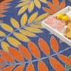 image:imageNourison Home Aloha Ivory Navy 710 x 106 Area Rug  Easy Clean Non Shedding Bed Room Living Room Dining Room Kitchen 8 x 11Navy Multicolor
