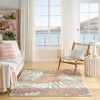 image:imageNourison Home Aloha Ivory Navy 710 x 106 Area Rug  Easy Clean Non Shedding Bed Room Living Room Dining Room Kitchen 8 x 11Sage Rose
