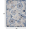 image:imageNourison Home Aloha Multicolor 3 x 5 Area Rug  Easy Clean Non Shedding Bed Room Living Room Dining Room Kitchen 3 x 5Blue Grey