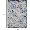 image:imageNourison Home Aloha Multicolor 3 x 5 Area Rug  Easy Clean Non Shedding Bed Room Living Room Dining Room Kitchen 3 x 5Blue Grey