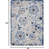 image:imageNourison Home Aloha Multicolor 3 x 5 Area Rug  Easy Clean Non Shedding Bed Room Living Room Dining Room Kitchen 3 x 5Blue Grey