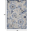 image:imageNourison Home Aloha Multicolor 3 x 5 Area Rug  Easy Clean Non Shedding Bed Room Living Room Dining Room Kitchen 3 x 5Blue Grey