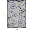 image:imageNourison Home Aloha Multicolor 3 x 5 Area Rug  Easy Clean Non Shedding Bed Room Living Room Dining Room Kitchen 3 x 5Blue Grey