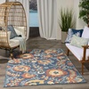 image:imageNourison Home Aloha Multicolor 3 x 5 Area Rug  Easy Clean Non Shedding Bed Room Living Room Dining Room Kitchen 3 x 5Blue Rose