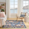 image:imageNourison Home Aloha Multicolor 3 x 5 Area Rug  Easy Clean Non Shedding Bed Room Living Room Dining Room Kitchen 3 x 5Blue Rose