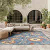image:imageNourison Home Aloha Multicolor 3 x 5 Area Rug  Easy Clean Non Shedding Bed Room Living Room Dining Room Kitchen 3 x 5Blue Rose