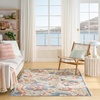 image:imageNourison Home Aloha Multicolor 3 x 5 Area Rug  Easy Clean Non Shedding Bed Room Living Room Dining Room Kitchen 3 x 5Grey Multicolor