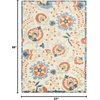 image:imageNourison Home Aloha Multicolor 3 x 5 Area Rug  Easy Clean Non Shedding Bed Room Living Room Dining Room Kitchen 3 x 5Grey Multicolor