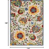 image:imageNourison Home Aloha Multicolor 3 x 5 Area Rug  Easy Clean Non Shedding Bed Room Living Room Dining Room Kitchen 3 x 5Ivory Multicolor
