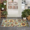 image:imageNourison Home Aloha Multicolor 3 x 5 Area Rug  Easy Clean Non Shedding Bed Room Living Room Dining Room Kitchen 3 x 5Ivory Multicolor