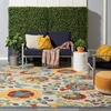 image:imageNourison Home Aloha Multicolor 3 x 5 Area Rug  Easy Clean Non Shedding Bed Room Living Room Dining Room Kitchen 3 x 5Ivory Multicolor