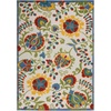 image:imageNourison Home Aloha Multicolor 3 x 5 Area Rug  Easy Clean Non Shedding Bed Room Living Room Dining Room Kitchen 3 x 5Ivory Multicolor