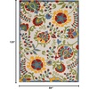 image:imageNourison Home Aloha Multicolor 3 x 5 Area Rug  Easy Clean Non Shedding Bed Room Living Room Dining Room Kitchen 3 x 5Ivory Multicolor