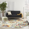 image:imageNourison Home Aloha Multicolor 3 x 5 Area Rug  Easy Clean Non Shedding Bed Room Living Room Dining Room Kitchen 3 x 5Ivory Multicolor
