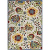 image:imageNourison Home Aloha Multicolor 3 x 5 Area Rug  Easy Clean Non Shedding Bed Room Living Room Dining Room Kitchen 3 x 5Ivory Multicolor