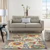 image:imageNourison Home Aloha Multicolor 3 x 5 Area Rug  Easy Clean Non Shedding Bed Room Living Room Dining Room Kitchen 3 x 5Ivory Multicolor