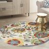 image:imageNourison Home Aloha Multicolor 3 x 5 Area Rug  Easy Clean Non Shedding Bed Room Living Room Dining Room Kitchen 3 x 5Ivory Multicolor