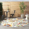 image:imageNourison Home Aloha Multicolor 3 x 5 Area Rug  Easy Clean Non Shedding Bed Room Living Room Dining Room Kitchen 3 x 5Ivory Multicolor