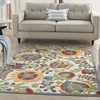 image:imageNourison Home Aloha Multicolor 3 x 5 Area Rug  Easy Clean Non Shedding Bed Room Living Room Dining Room Kitchen 3 x 5Ivory Multicolor