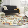 image:imageNourison Home Aloha Multicolor 3 x 5 Area Rug  Easy Clean Non Shedding Bed Room Living Room Dining Room Kitchen 3 x 5Ivory Multicolor