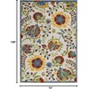 image:imageNourison Home Aloha Multicolor 3 x 5 Area Rug  Easy Clean Non Shedding Bed Room Living Room Dining Room Kitchen 3 x 5Ivory Multicolor