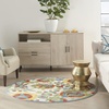 image:imageNourison Home Aloha Multicolor 3 x 5 Area Rug  Easy Clean Non Shedding Bed Room Living Room Dining Room Kitchen 3 x 5Ivory Multicolor