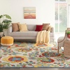 image:imageNourison Home Aloha Multicolor 3 x 5 Area Rug  Easy Clean Non Shedding Bed Room Living Room Dining Room Kitchen 3 x 5Ivory Multicolor
