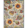 image:imageNourison Home Aloha Multicolor 3 x 5 Area Rug  Easy Clean Non Shedding Bed Room Living Room Dining Room Kitchen 3 x 5Ivory Multicolor